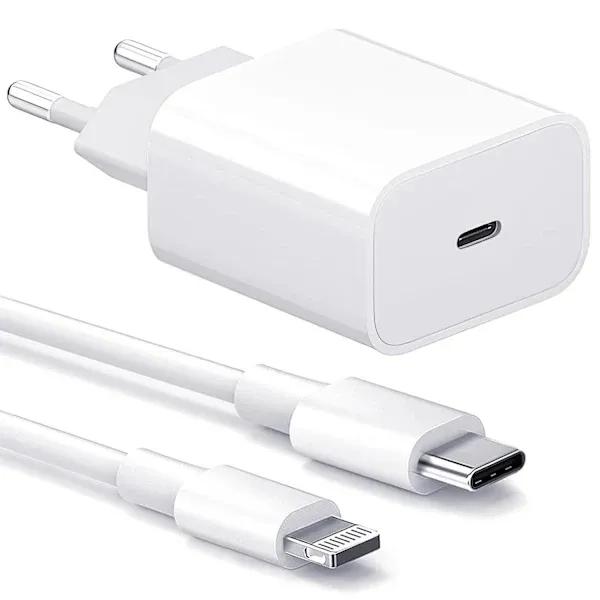 Dubbelset iPhone Snabbladdare 20W med Kabel