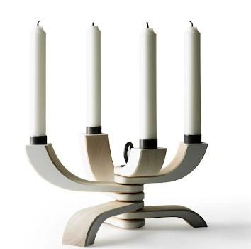 Design House Stockholm - Nordic Light 4-armad ljusstake Vit