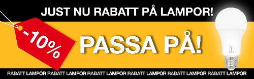 Batteriexperten - 10 % rabatt på lampor