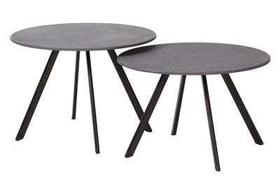 Cello Cement bord set - 2 runda bord