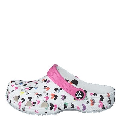 Crocs - classic heart print clog k white