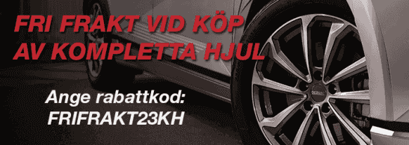 Fri frakt när du köper hjul hos däck365