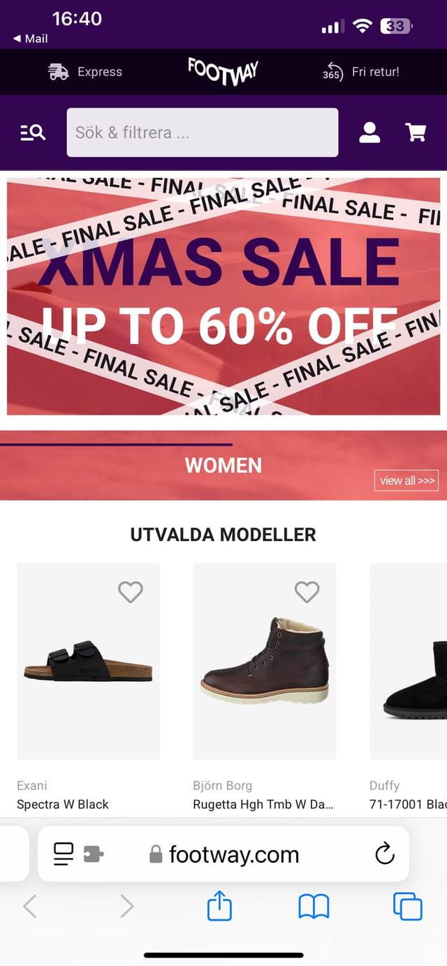 FOOTWAY Upp till 60% rabatt
