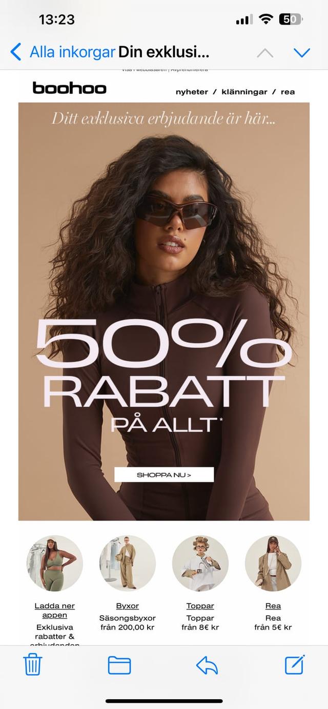 BOOHOO Fyndläge 50% på allt
