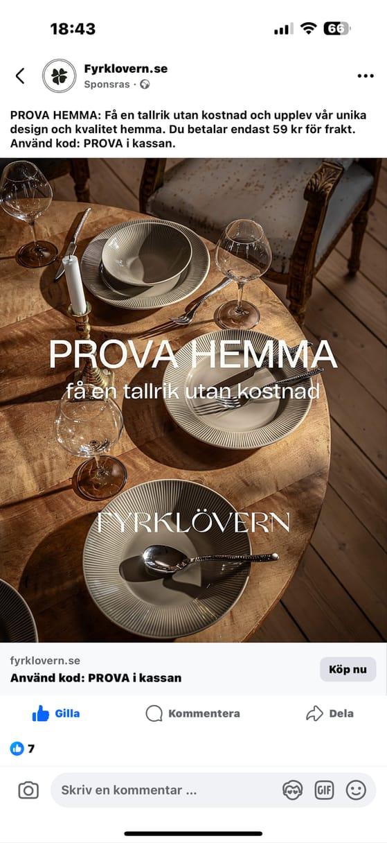 Testa ny dukning med en gratis tallrik!