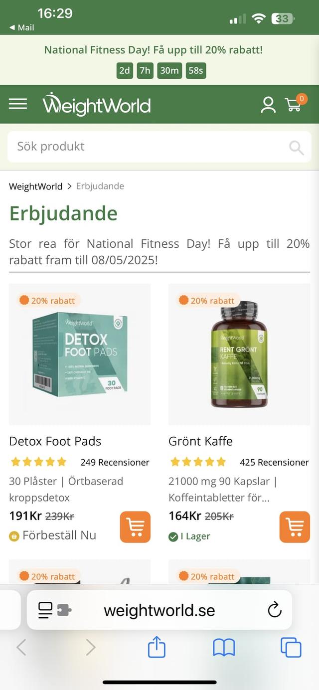 WEIGHTWORLD Upp till 20% rabatt