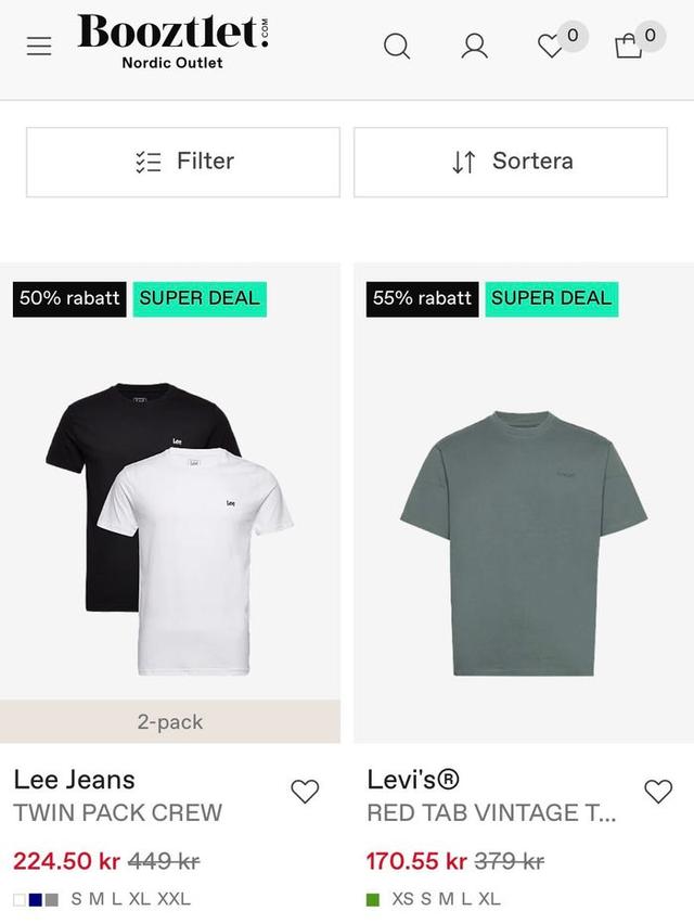 Booztlet har rea på märkesprodukter upp till 70%