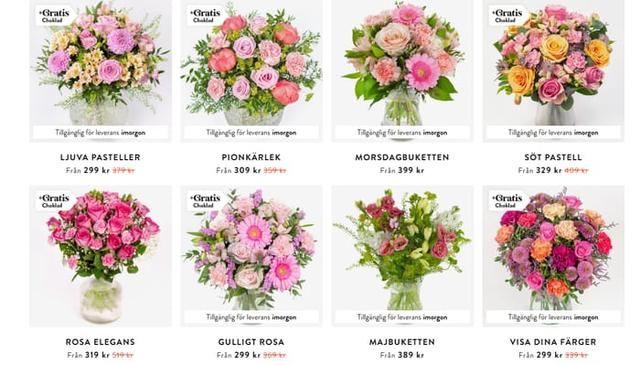 Euroflorist - rabatt på blommor till Mors Dag