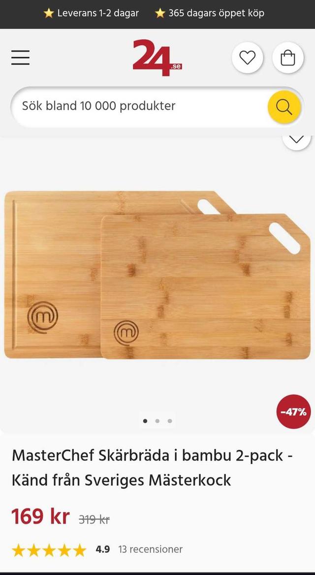 MasterChef Bambu Skärbrädor 2-pack Premium