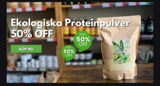 Proteinpulver från Rawfoodshop
(50% rabatt)