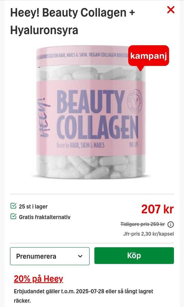 Heey! Beauty Collagen with Hyaluronic Acid Boost
