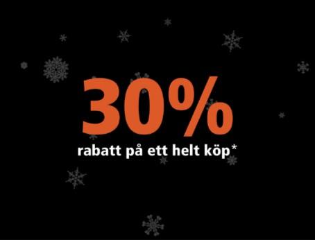 30% rabatt på ett helt köp hos Kitch'n