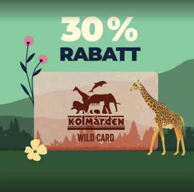 30 % på Kolmården Wild Card 2024