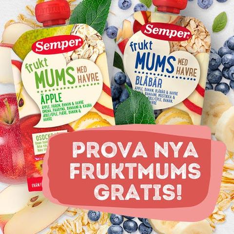 Få en gratis Semper Fruktmums med havre!