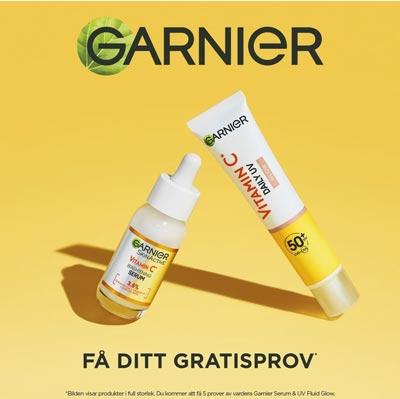 Gratis varuprover av Garnier Vitamin C Serum & UV Fluid Glow