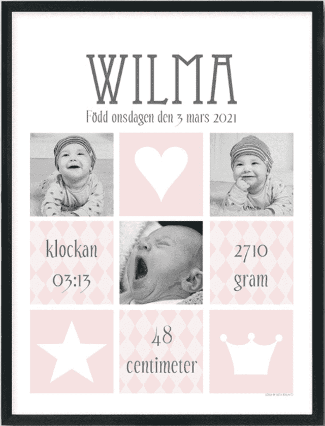 Gullungens fototavla - Personlig namntavla för barn