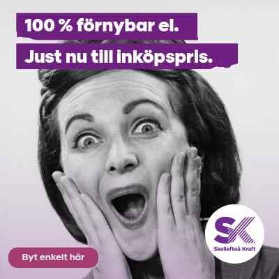 Skaffa ett förmånligt elavtal med 100% förnybar energi från Skellefteå Kraft