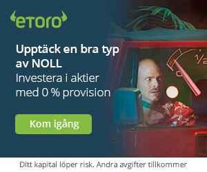 Köp aktier utan provision på eToro: 100% aktier, 0% provision