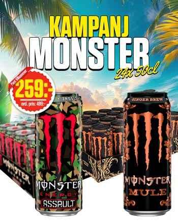 Kampanj på Monster Energy hos Klippkungen
