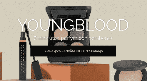40 % rabatt på smink från Youngblood