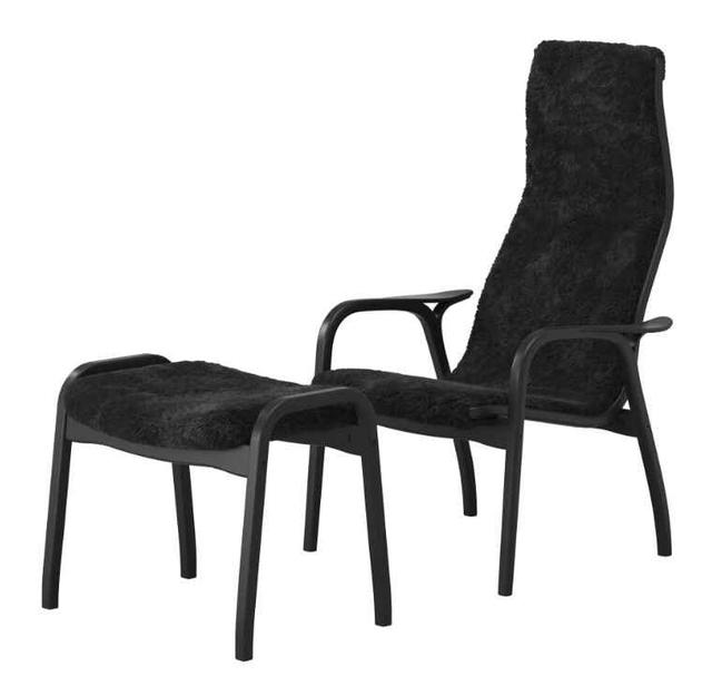 Lamino fåtölj och fotpall från Swedese - Black Edition - Svenssons
