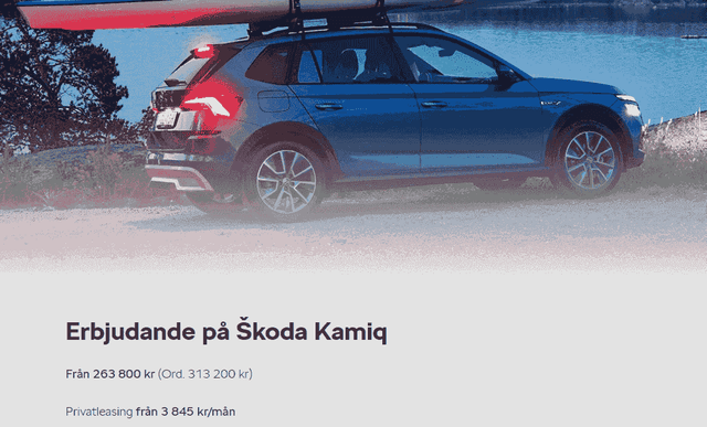 Erbjudande på Škoda Kamiq