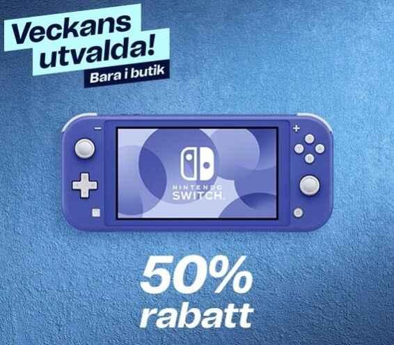 50% rabatt på Nintendo Switch Lite