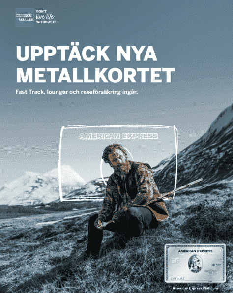American Express - Tillgång till Fast Track på Arlanda, flygplatslounger och en av marknadens starkaste reseförsäkringar