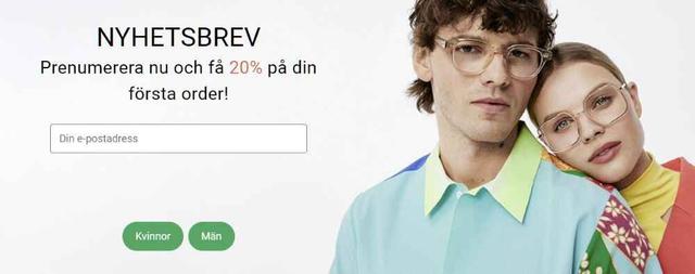 Få 20% på din första order - Mister Spex