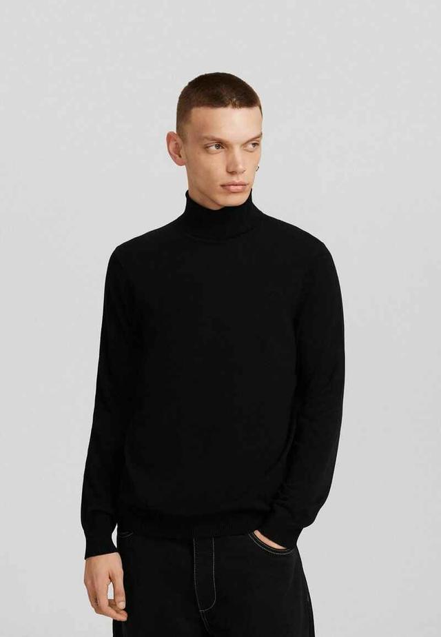 Bershka Stickad tröja - Svart