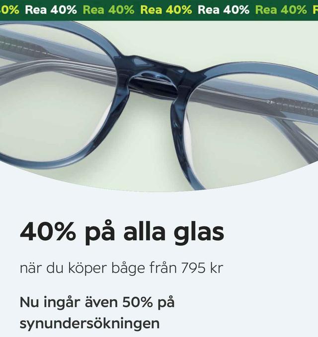 Spara 40% på alla glas och 50% på synundersökning | Specsavers