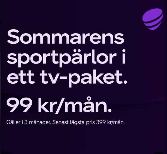Telia tv-paket Max för 99 kr/mån