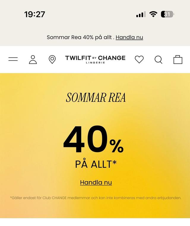 40% på ALLT hos Twilfit för medlemmar