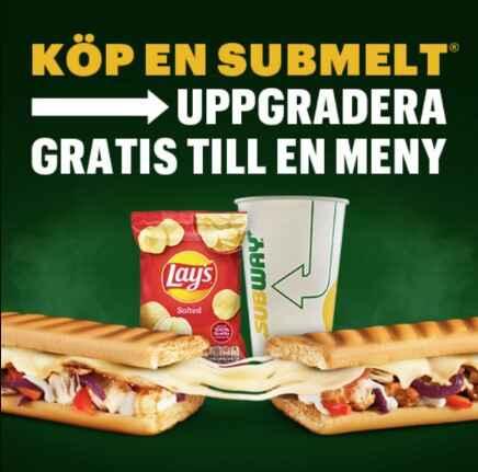 Subway - köp en Submelt och uppgradera gratis till en meny