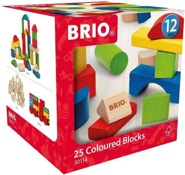 BRIO World 30114 Set med 25 färgglada klossar