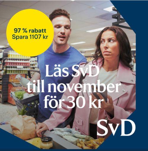 SvD 3 månader endast 30 kr