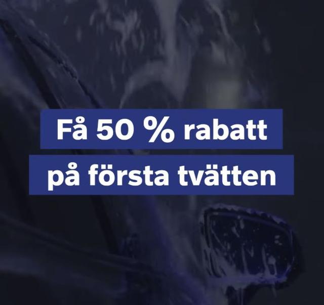 Halva priset på första tvätten med Tvättas app!