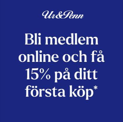 Bli medlem i My Ur&Penn - få 15 % på första köpet