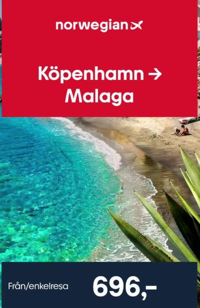 Flyg till Malaga från 696 kr med Norweigan