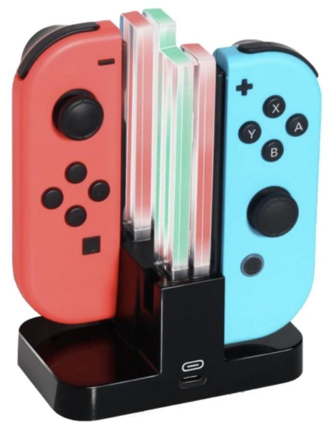 INF Nintendo Switch Joy-Con laddningsstation för 4 spelkontroller
