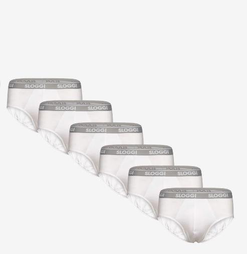 Sloggi men 6-pack midi briefs white