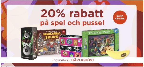 Akademibokhandeln - 20 % på spel & pussel online