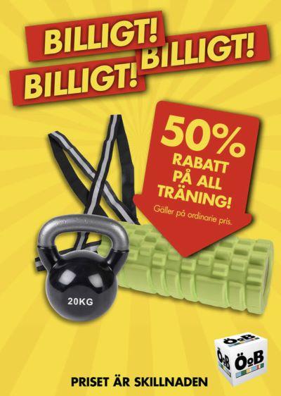 ÖoB - 50 % på all träning