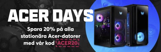 20 % på utvalda Acer-produkter på Webhallen