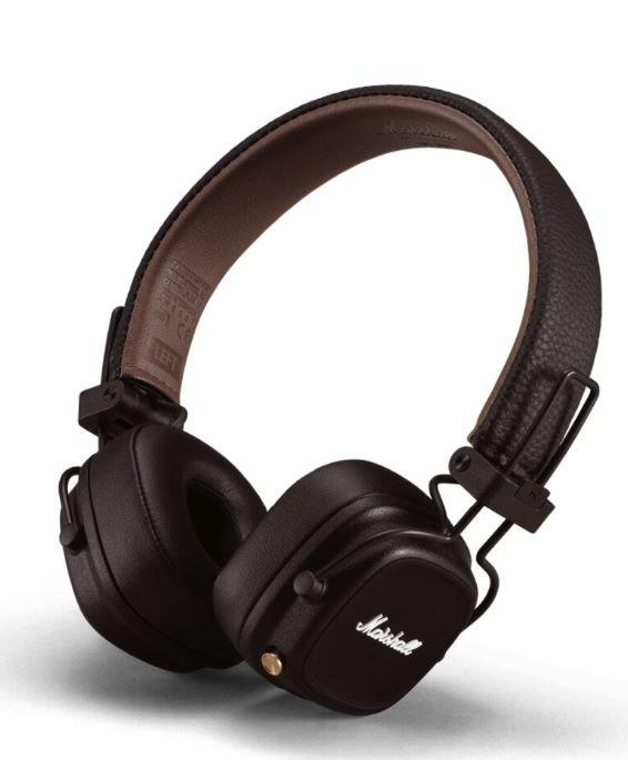 Marshall Major IV bruna bluetooth hörlurar