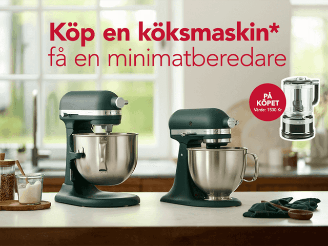 Matberedare på köpet när du köper KitchenAid Artisan köksmaskin