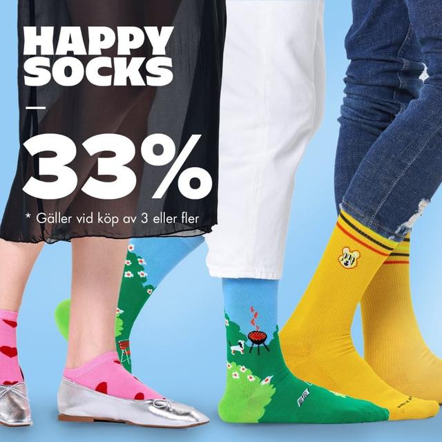 Uppercut 33% vid köp av 3 strumpor från Happy Socks