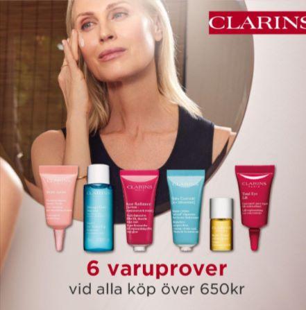 Clarins - handla för 750 kr & få gåvor på köpet