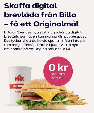 Skaffa Billo - få ett gratis Originalmål från MAX
