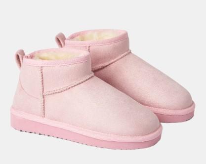 Rikiki Rosa Fodrad ankelboot i mockaimitation